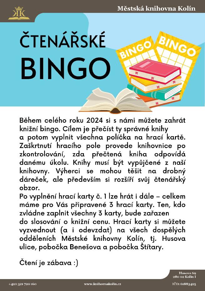 Čtenářské bingo 2024