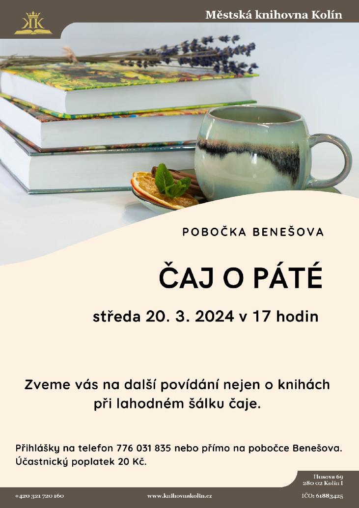 22. 3. 2023 / Čaj o páté s Jitkou Platzerovou