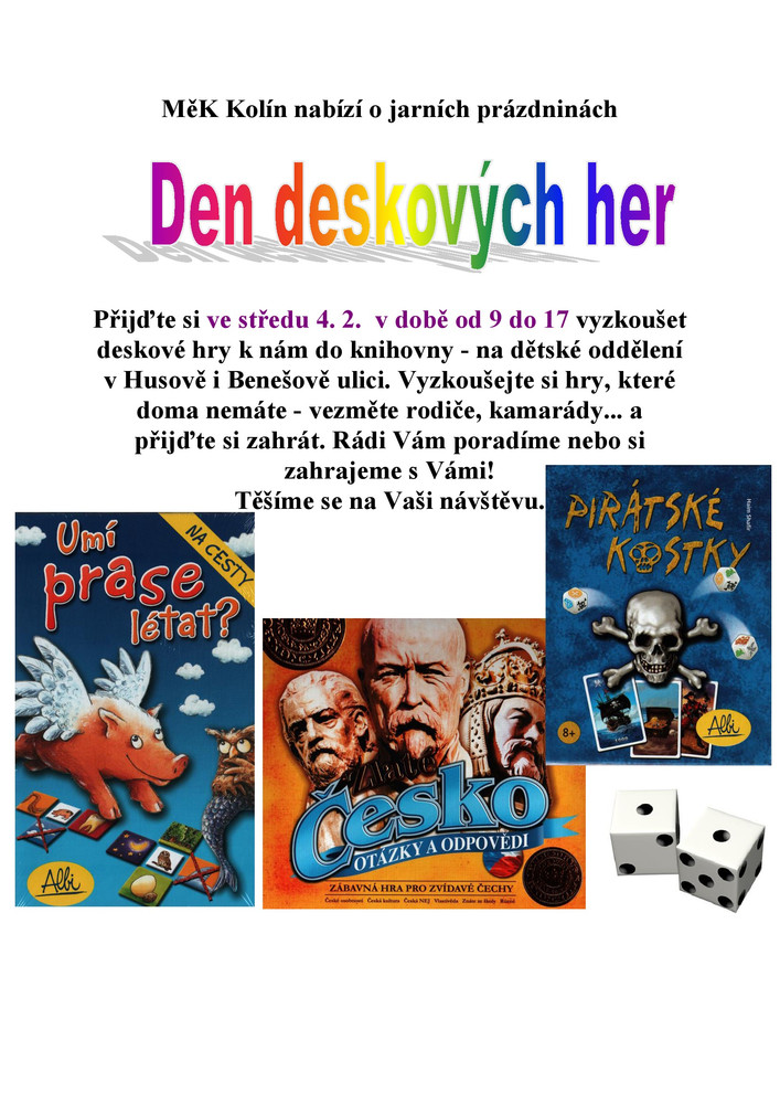 4. 2. 2015 / Den deskových her & Jarní prázdniny 2015