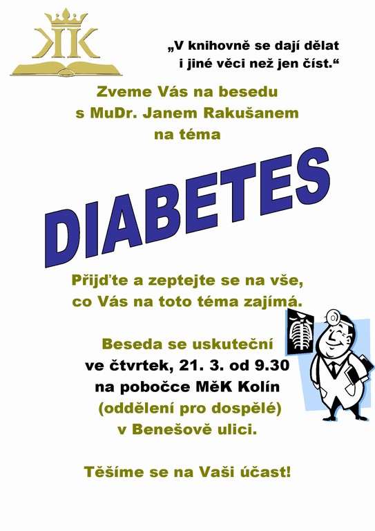 Beseda s MUDr. Janem Rakušanem na téma "Diabetes"