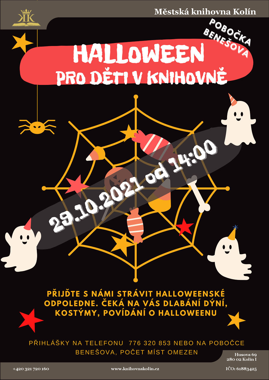 29. 10. 2021 / Halloween pro děti v knihovně 2021 - pobočka Benešova