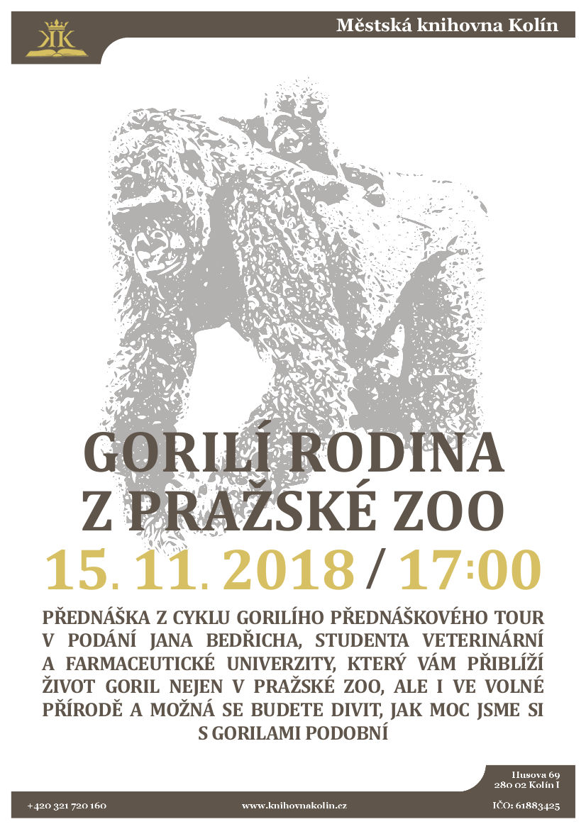 15. 11. 2018 / Přednáška Jana Bedřicha - Gorilí rodina z pražské ZOO