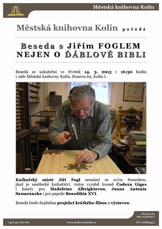 Beseda s Jiřím Foglem nejen o ďáblově bibli