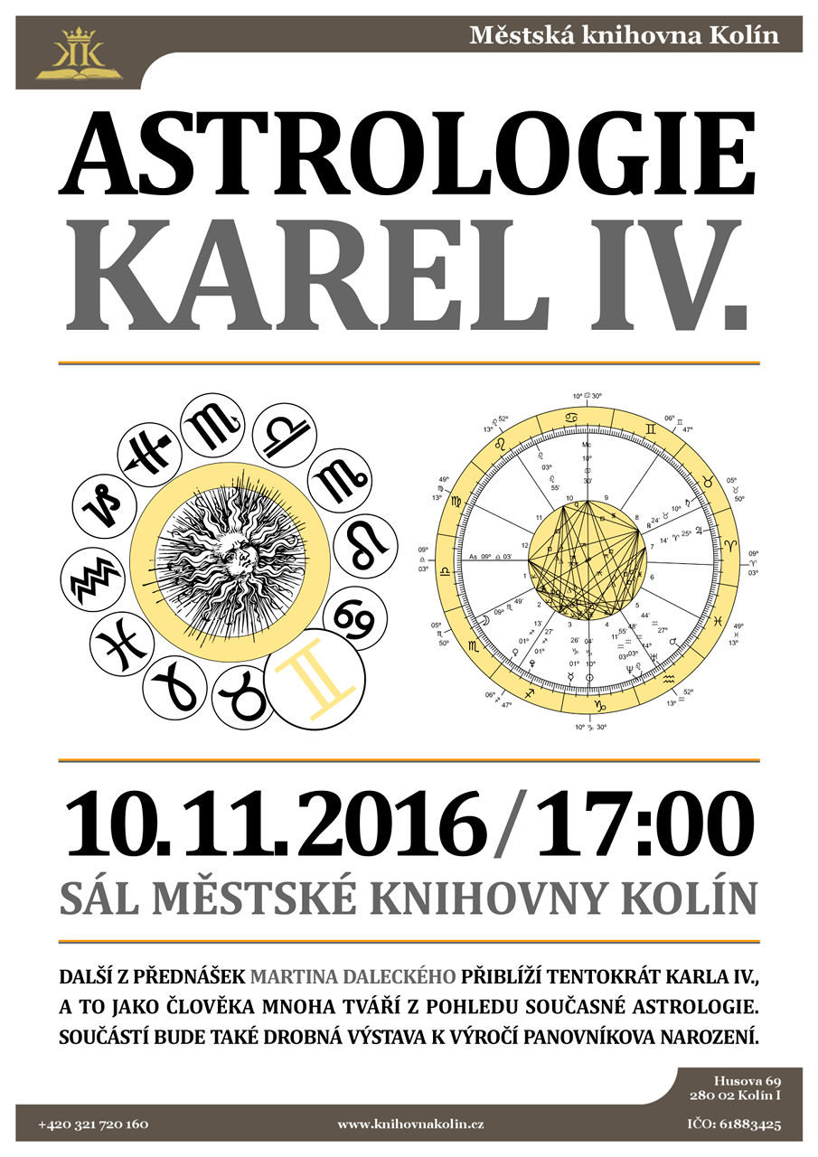 10. 11. 2016 / Přednáška Martina Daleckého - Astrologie: Karel IV.