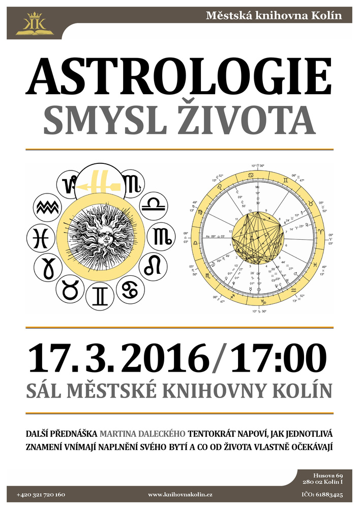 17. 3. 2016 / Přednáška Martina Daleckého - Astrologie: Smysl života