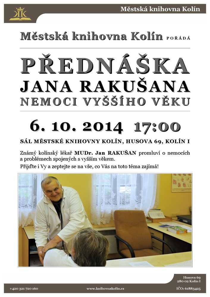 6. 10. 2014 / Přednáška Jana Rakušana - Nemoci vyššího věku