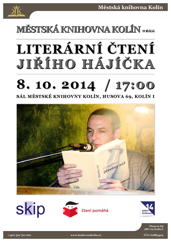 8. 10. 2014 / Literární čtení Jiřího Hájíčka