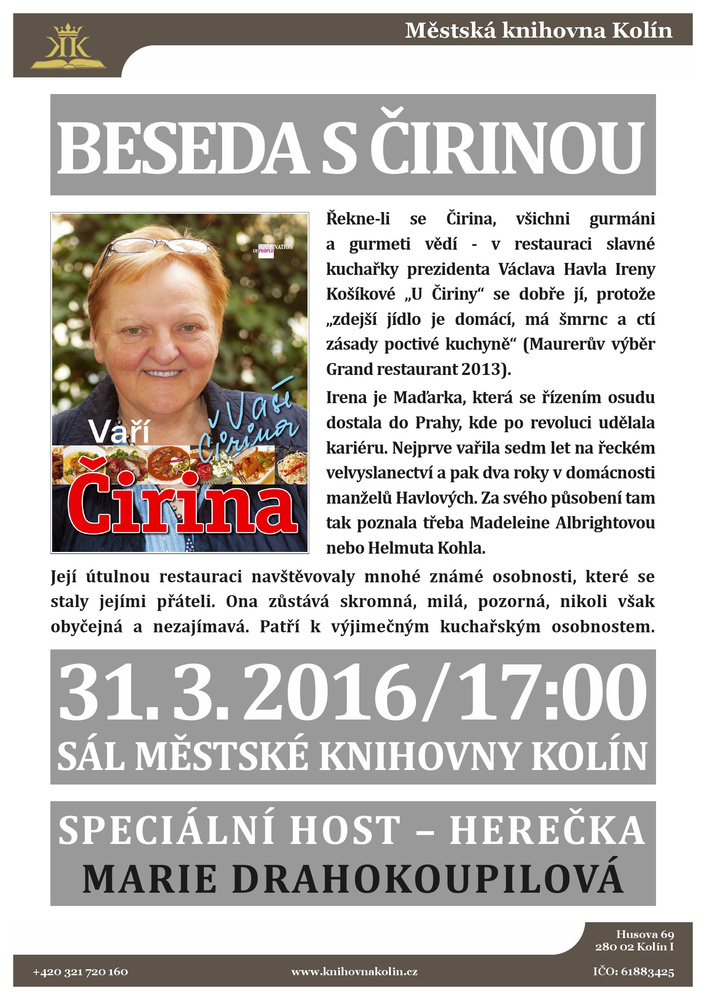 31. 3. 2016 / Beseda S Čirinou