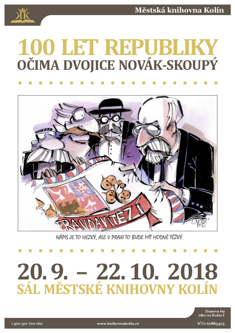 20. 9. - 22. 10. 2018 / Výstava vtipů 100 let republiky očima dvojice Novák-Skoupý