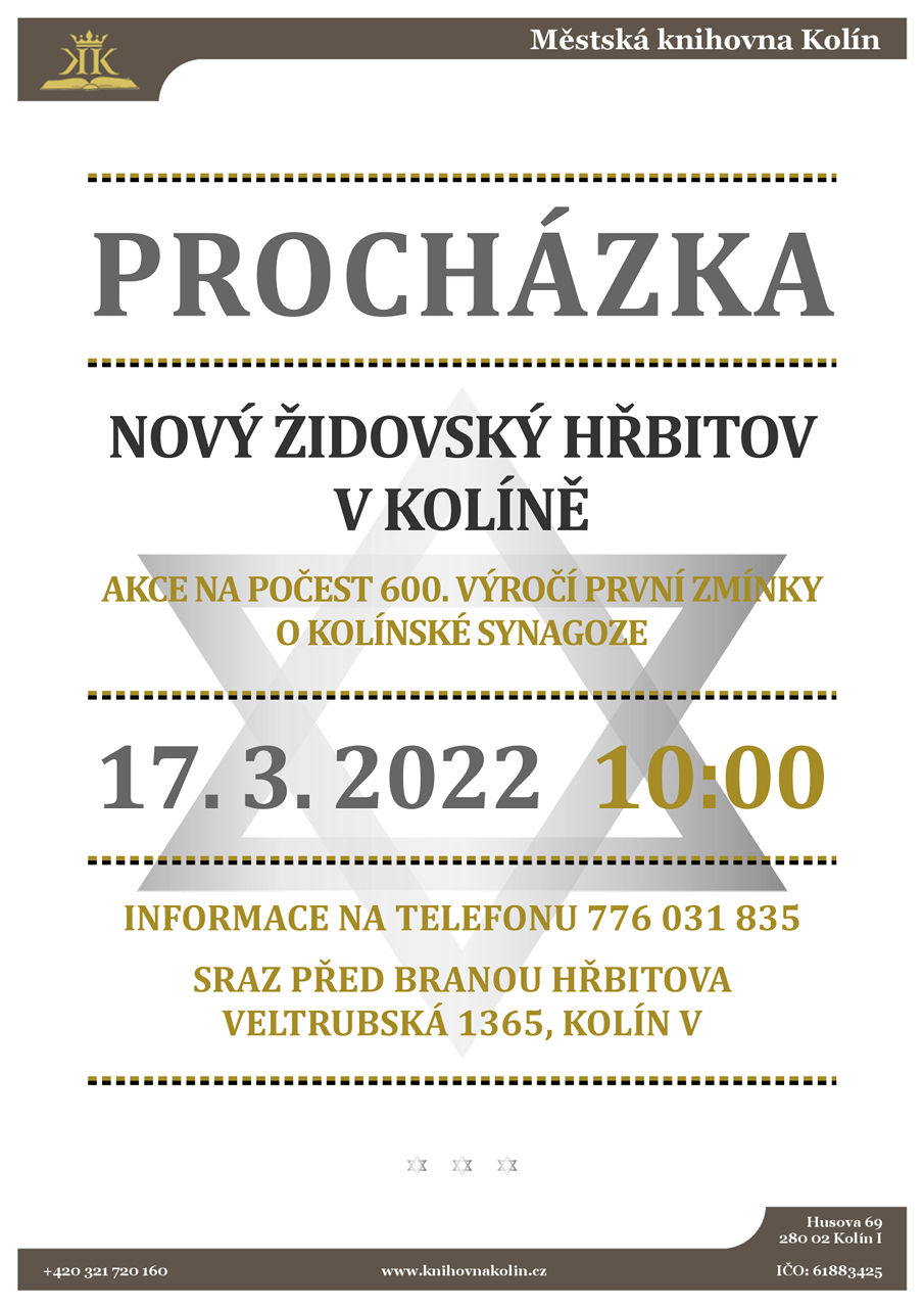 17. 3. 2022 / Procházka na Nový židovský hřbitov v Kolíně