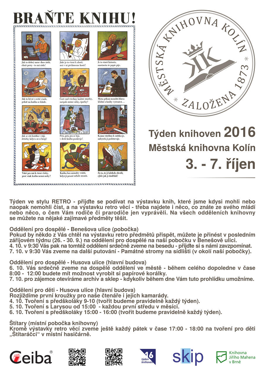 3. - 7. 10. 2016 / Týden knihoven 2016 v Městské knihovně Kolín