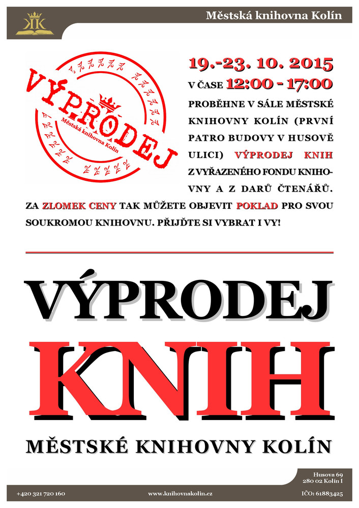 19. - 23. 10. 2015 / Výprodej knih 10/2015