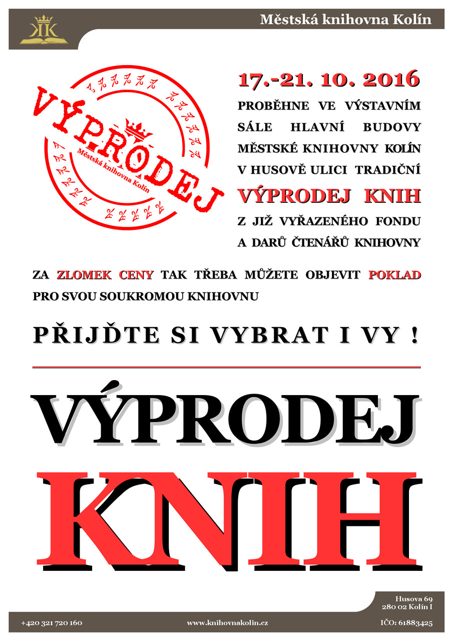 17. - 21. 10. 2016 / Výprodej knih 10/2016