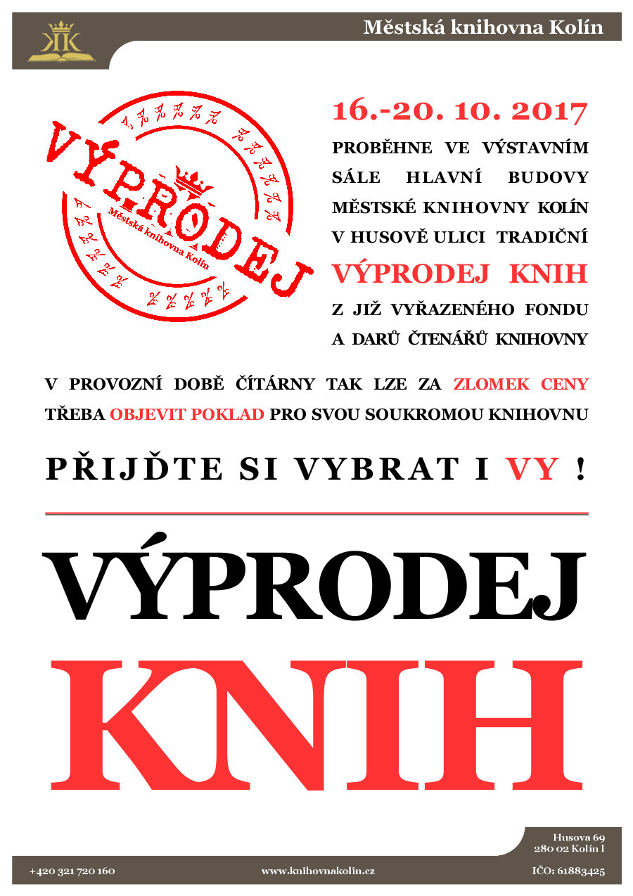 16. - 20. 10. 2017 / Výprodej knih 10/2017