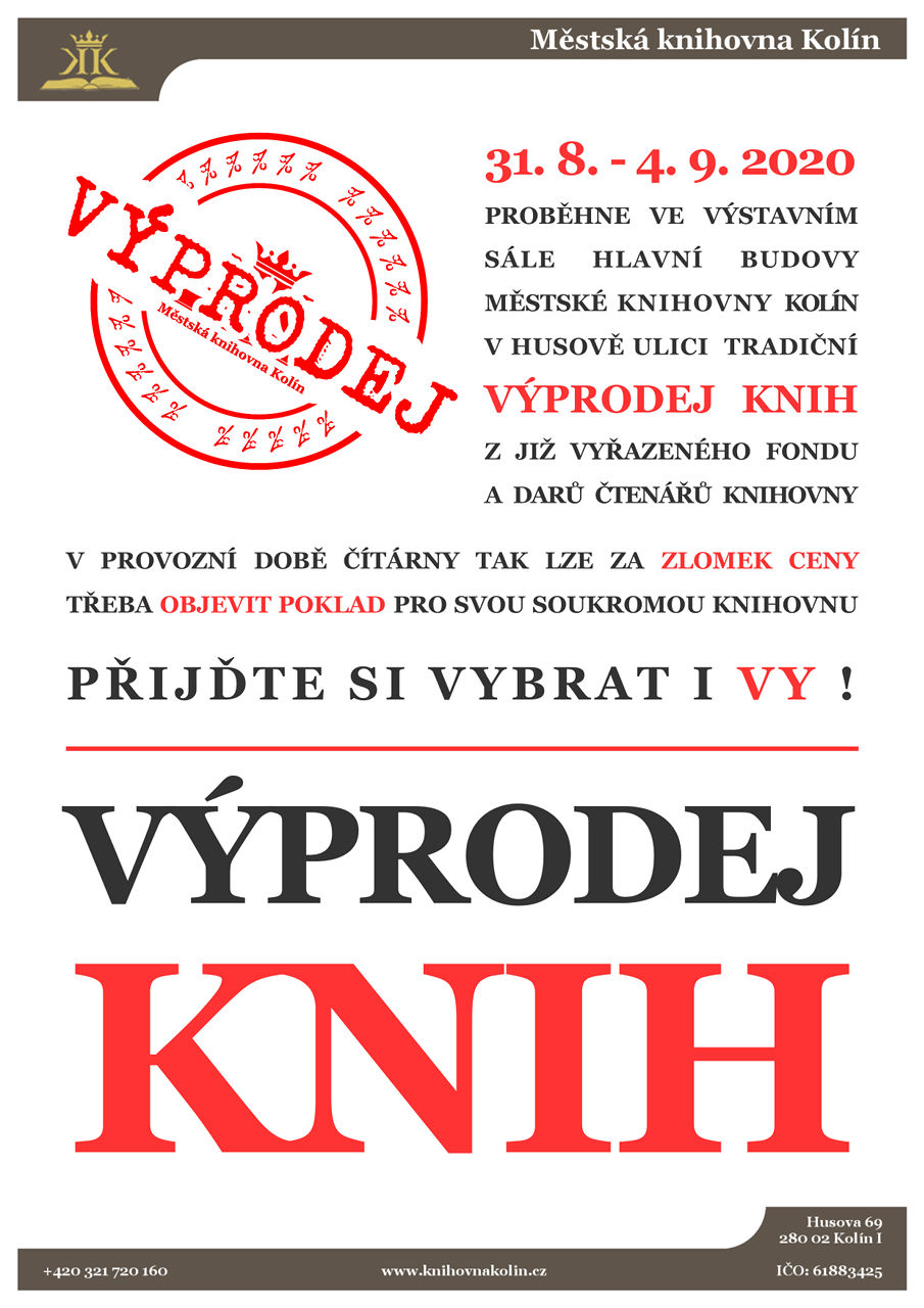 31. 8. - 4. 9. 2020 / Výprodej knih 09/2020