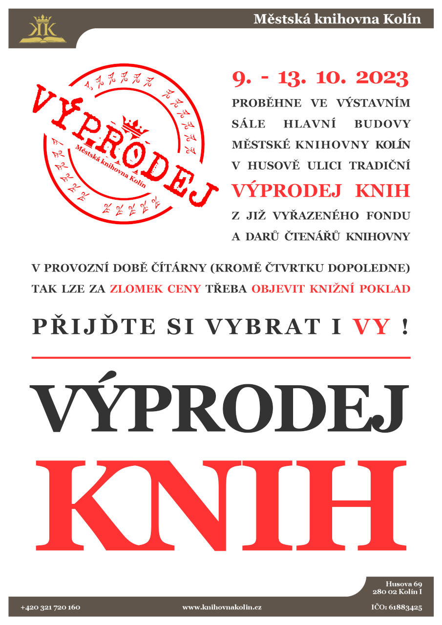 9. - 13. 10. 2023 / Výprodej knih 10/2023