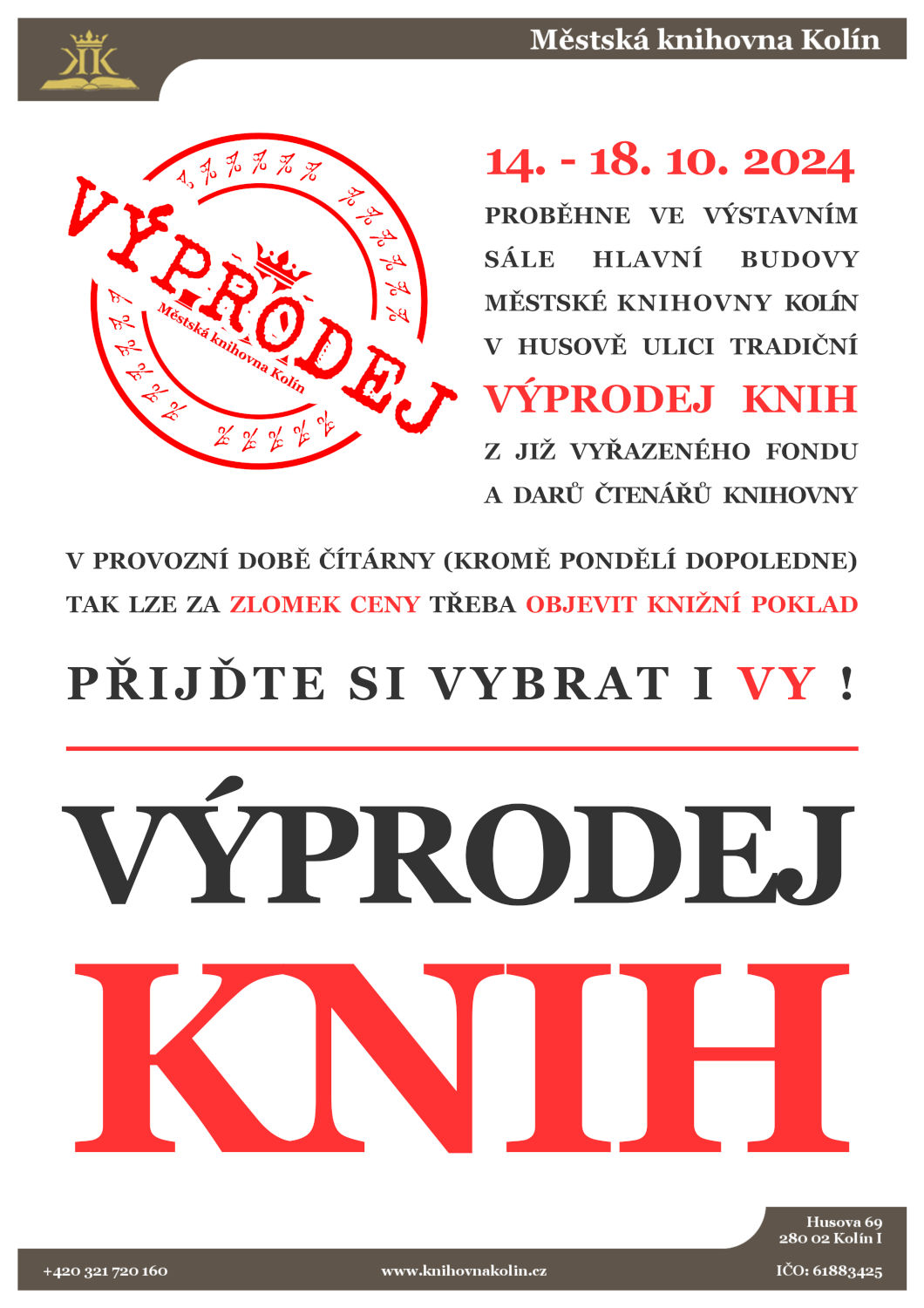 14. - 18. 10. 2024 / Výprodej knih 10/2024