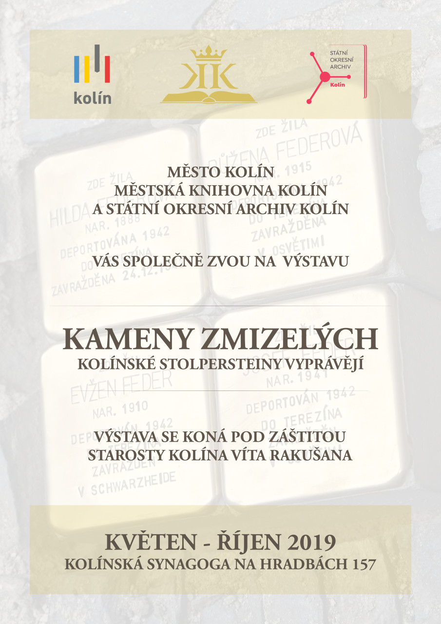 2. 5. - 31. 10. 2019 /  Výstava v synagoze - Kameny zmizelých: Kolínské Stolpersteiny vyprávějí