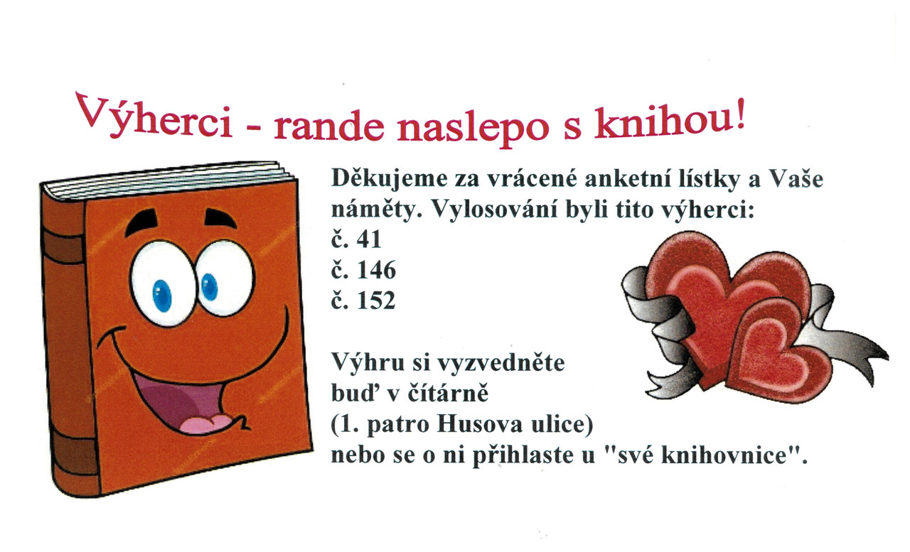 Rande naslepo s knihou - výherci