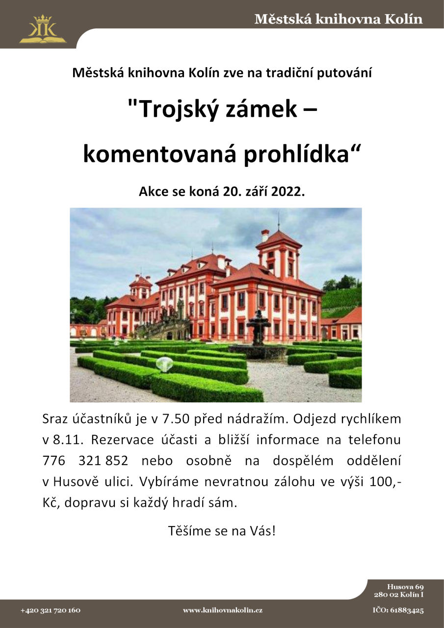 20. 9. 2022 / Putování po Praze II – Trojský zámek