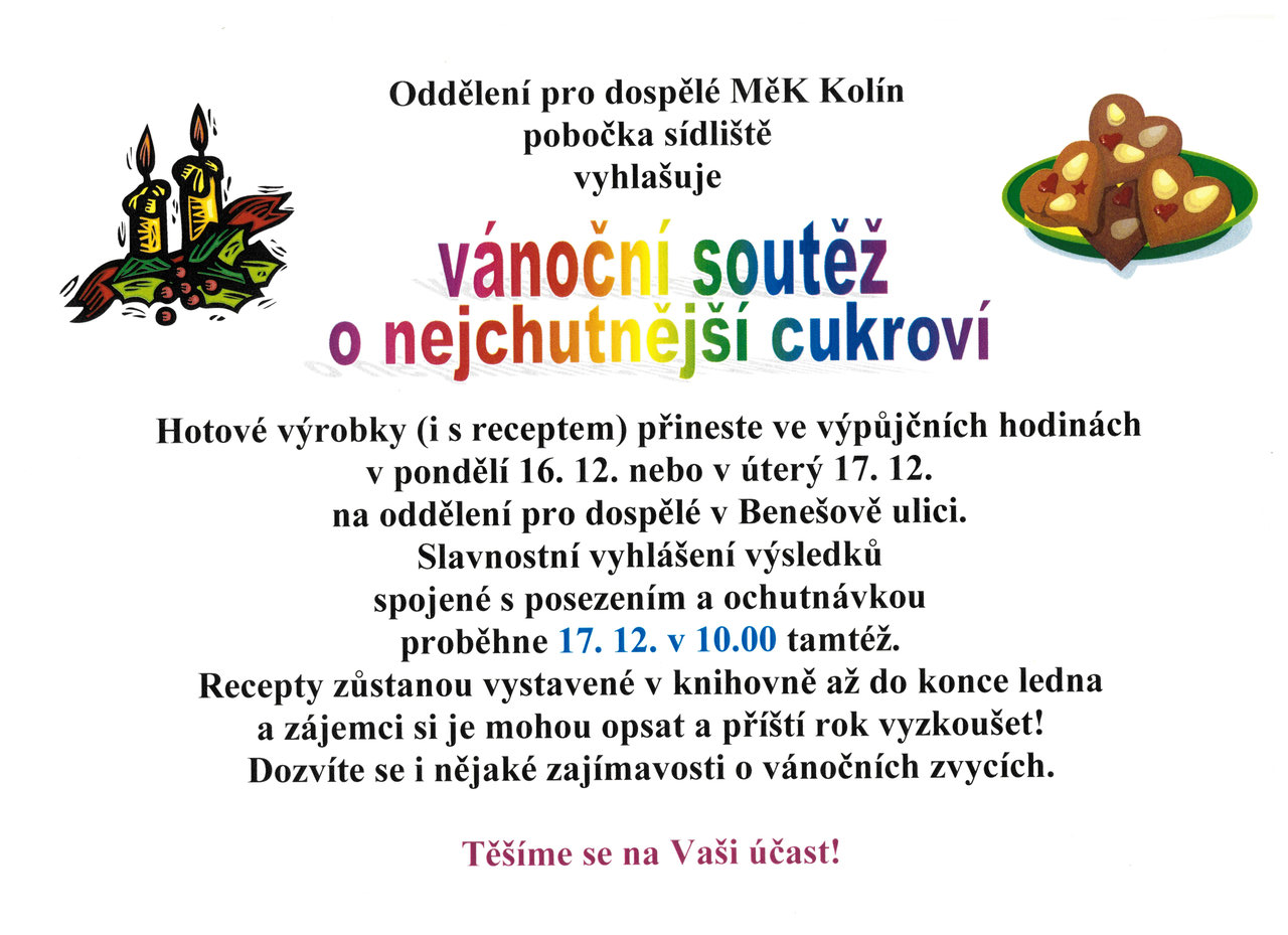 16. - 17. 12. 2019 / Vánoční soutěž o nejchutnější cukroví