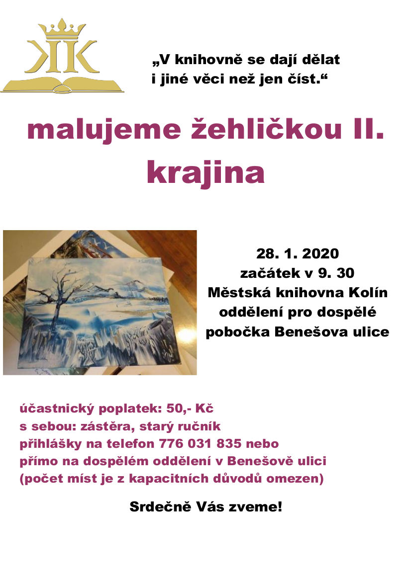 28. 1. 2020 / Tvořivá dílna Městské knihovny Kolín - Malujeme žehličkou II